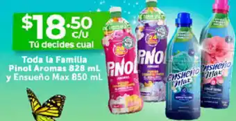 Farmacias Guadalajara Toda La Familia Pinol Aromas 828ml y Ensueño Max 850ml oferta
