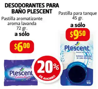 Farmacias Guadalajara Desodorantes para Baño Plescent Pastilla para Tanque 45gr oferta