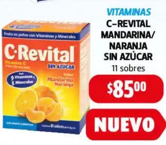 Farmacias Guadalajara Vitamins C-Revital Mandarina/Naranja Sin Azúcar 11 Sobores oferta