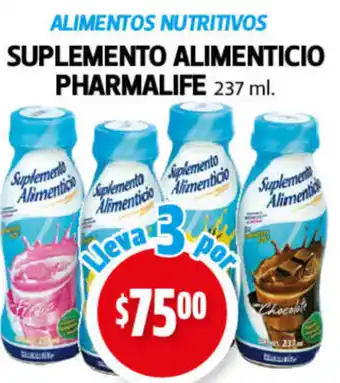 Farmacias Guadalajara Alimentos Nutritivos Suplemento Alimenticio Pharmalife 237ml oferta