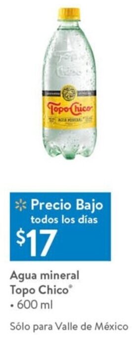 Walmart Agua Mineral Topo Chico 600ml oferta