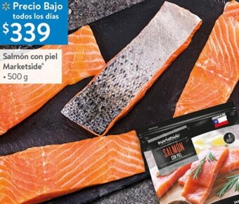 Walmart Salmón con Piel Marketside 500g oferta