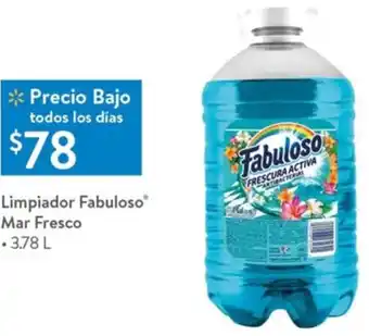 Walmart Limpiador Fabuloso Mar Fresco 3,78L oferta