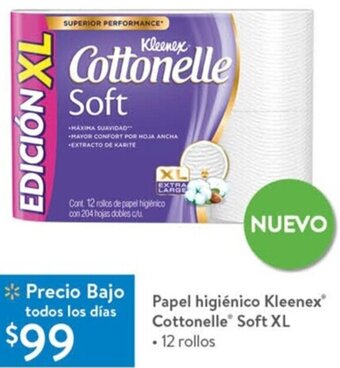 Papel Higiénico Kleenex Cottonelle Soft XL 12 Rollos
