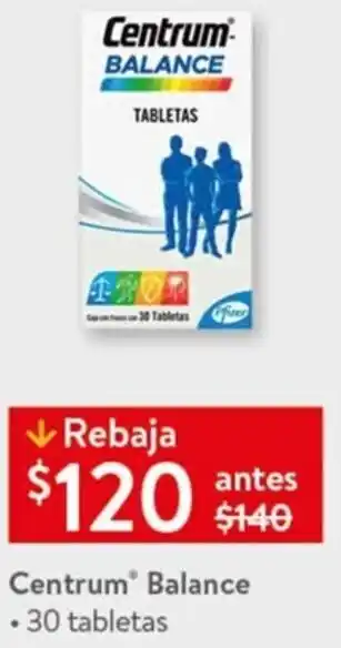 Walmart Centrum Balnace 30 Tabletas oferta