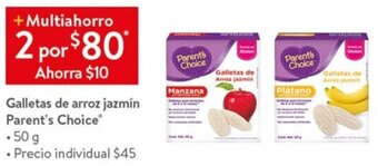 Walmart Galletas de Arroz Jazmín Parent's Choice 50g oferta