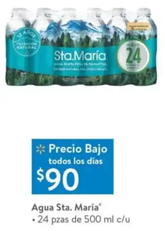 Walmart Agua Sta. María 500ml oferta