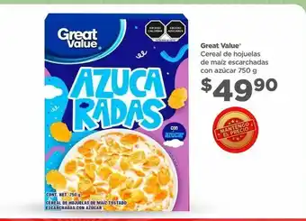 Bodega Aurrerá Great value® cereal de hojuelas de maíz escarchadas con azúcar 750 g oferta
