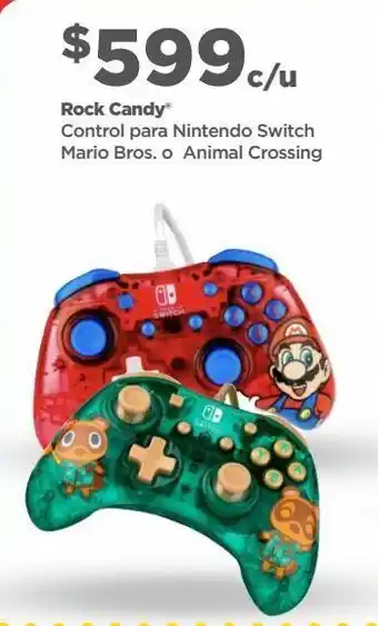 Bodega Aurrerá Rock candy control para nintendo switch mario bros. o animal crossing oferta