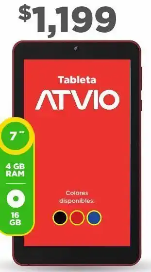 Bodega Aurrerá Tableta atvio 7" 4gb ram 16gb rom oferta