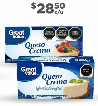 Bodega Aurrerá Queso crema great value oferta