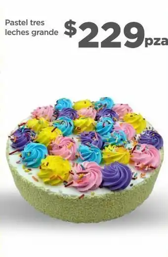 Bodega Aurrerá Pastel tres leches grande oferta