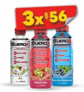 Bodega Aurrerá Electrolitos orales suerox 630ml x 3un oferta