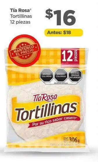 Bodega Aurrerá Tía rosa tortillinas 12 piezas oferta