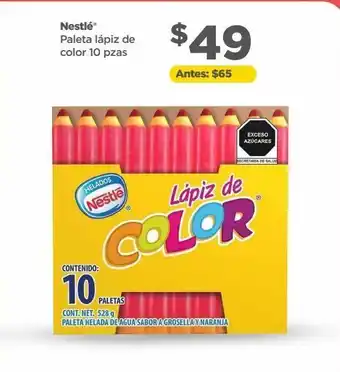 Bodega Aurrerá Nestlé paleta lápiz de color 10 pzas oferta