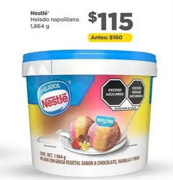 Bodega Aurrerá Helado napolitano nestlé 1864g oferta