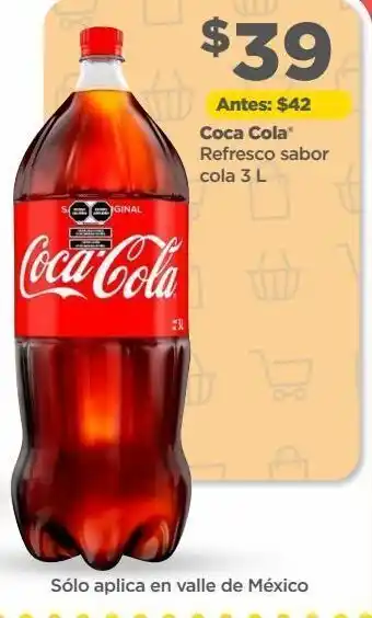 Bodega Aurrerá Coca cola refresco sabor cola 3 l oferta