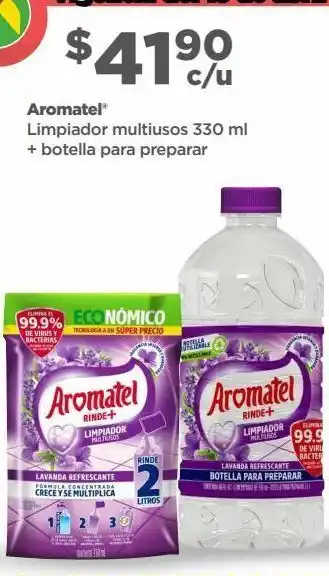 Bodega Aurrerá Aromatel limpiador multiusos 330 ml + botella para preparar oferta
