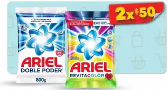 Bodega Aurrerá Detergente ariel 800g x 2 unidades oferta