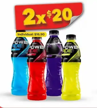 Bodega Aurrerá Bebida powerade 500ml x 2unidades oferta