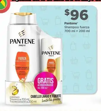 Bodega Aurrerá Pantene shampoo fuerza 700 ml + 200 ml oferta