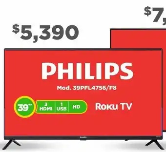 Bodega Aurrerá Smart tv philips 39" hd oferta