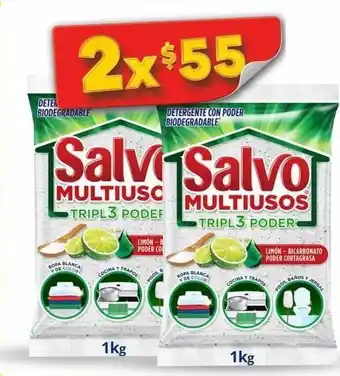 Bodega Aurrerá Detergente salvo multiuso 1kg x 2unidades oferta