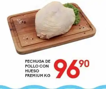 Alsuper Pechuga de pollo con hueso kg oferta