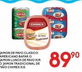 Alsuper Jamón de pavo chimex oferta