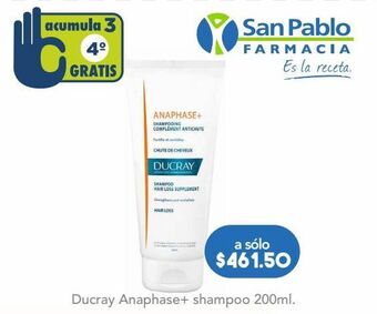 Farmacia San Pablo Ducray anaphase plus shampoo tub c/200ml oferta