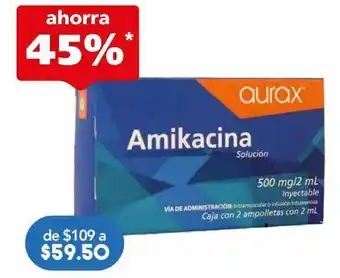 Farmacia San Pablo Amikacina im/iv iny 500mg/2ml c/2 genvit oferta