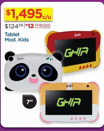 Tablet ghia mod kids