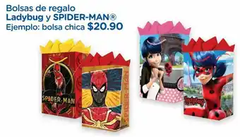Chedraui Bolsas de regalo ladybug y spider-man oferta