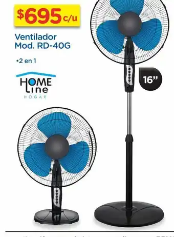 Chedraui Ventilador home line 2 en 1 16 pulgadas oferta