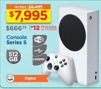 Chedraui Consola xbox series s 512gb blanco oferta