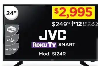 Chedraui Pantalla jvc led 24 pulgadas smart tv roku si24r oferta