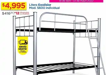 Litera excelsior individual plata 5600