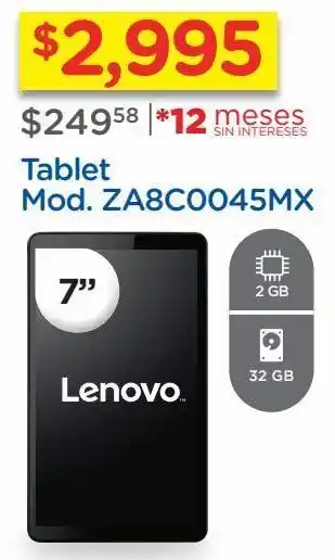 Chedraui Tablet lenovo m7 2gb 7 pulgadas oferta