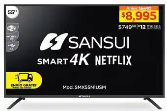 Chedraui Pantalla sansui oferta