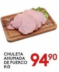 Alsuper Chuleta ahumada de puerco kg oferta