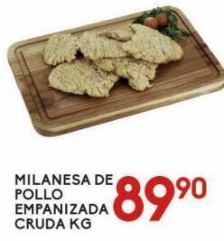 Alsuper Milanesa de pollo empanizada cruda kg oferta