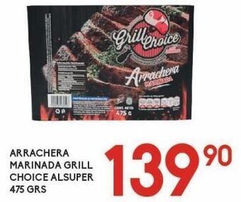 Alsuper Arrachera marinada grill choice alsuper 475g oferta