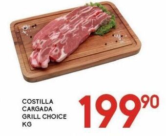 Alsuper Costilla cargada grill choice kg oferta