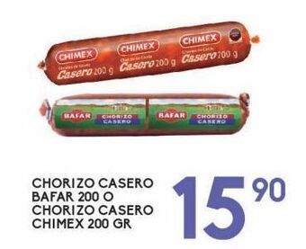 Alsuper Chorizo casero bafar o chimex 200g oferta