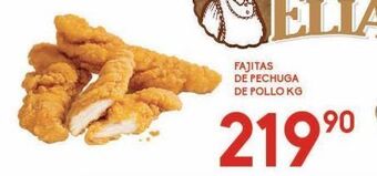 Alsuper Fajitas de pechuga de pollo kg oferta