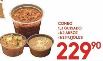 Alsuper Combo 1lt guisado 1/2 arroz 1/2 frijoles oferta