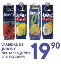 Alsuper Variedad de jugos y nectares jumex 1l oferta