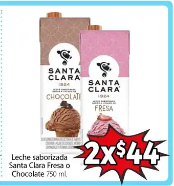 Soriana Híper Leche Saborizada Santa Clara Fresa o Chocolate 750 ml oferta