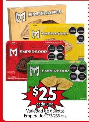 Soriana Híper Variedad de galletas Emperador 273/288 grs oferta
