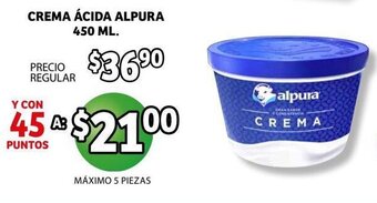 Soriana Híper Crema Acida Alpura 450 ml oferta